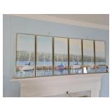Multi Panel Sailboat Wall Art