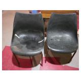MCM Black Fiberglass Chairs