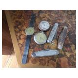 Vintage Watches and Pocket Knives