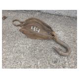 Large Antique Double Pulley Hook