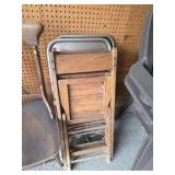 Folding Chairs (2 Wooden, 2 Metal)