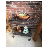 Metal Rolling Cart w/ Contents