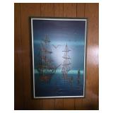 MCM Drip Art Ship Painting