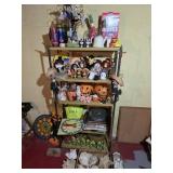 Metal Shelf & Contents