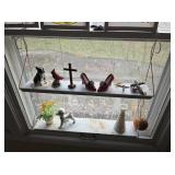 Hanging Window Shelf w/ Contents