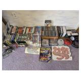 VHS Tapes, CDs, Misc Electronics