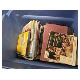 Bin of 45's and Sheet Music