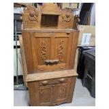 Antique Oak Drop Front Desk