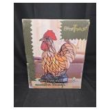Tiffany Style Glass Rooster Lamp