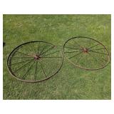 Antique Cast Iron / Steel Wagon Wheels