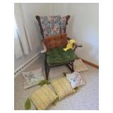 Rocking Chair w/ Vintage Pillows