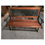Cast Iron and Hardwood Bench