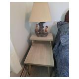 Side Table & Vintage Lamp