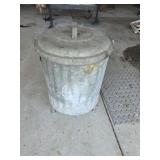 Galvanized Flip Top Garbage / Ash Can