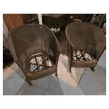 Antique Wicker Chair & Rocking Chair