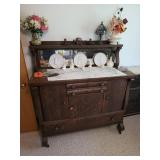 Antique Sideboard w/ Contents