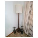 Wooden Floor Lamp & Vintage Lamps