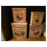 Wood Cansiters, Set of 4