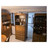 Tall Wood Bookcases/Desk, Set of 3