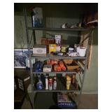 Metal Shelf w/ contents