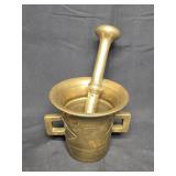 Brass Mortar and Pestle