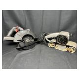 Porter Cable 18 V Circular Saw, Dayton Belt Sander