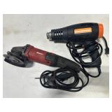 Heat Gun and Angle Grinder