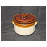 Stoneware Pot w/ Lid (Cracked)