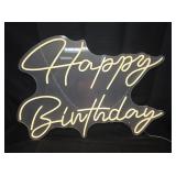 Light Up Happy Birthday Hanging Sign