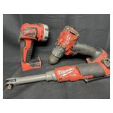 Milwaukee Flashlight, Drill and 3/8 Ratchet