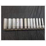 Snap On SAE Deep 6 Point Socket Set