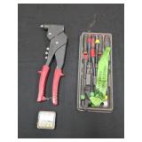 Small Screwdrivers, Angle Gauge, Rivet Gun
