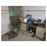 Contents of Workshop Corner (Parts, Desk, Etc)