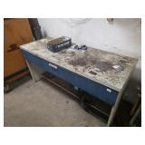 Metal Workbench / Desk w/ Contents