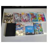 Nintendo Wii Game Lot With 9 Games