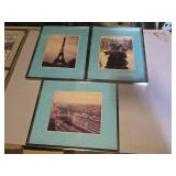 3 Framed Paris Photographic Prints
