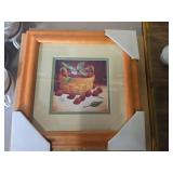 Framed Cherry Basket Still Life Print