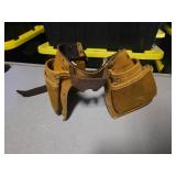 Leather Carpenter Tool Belt with Pouches