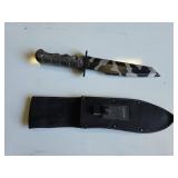 Frost Cutlery Black Camo Knife & Sheath