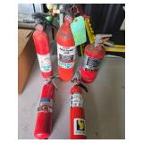 5 Assorted Fire Extinguishers