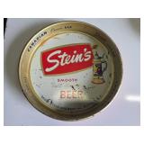 Stein's Beer Advertising Tin Tray, 13 Inch