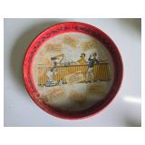 Vintage Metal Bar Recipe Tray, 13-Inch Diameter