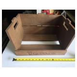 Guinness Wooden Crate with Logo and Side Handles