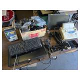 Electronics Lot: Phones, Fax, Monitor, Accessories
