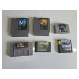 6 Classic Video Game Cartridges