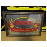 Genesee Beer Mirror Sign, Wood Frame, 24 x 18 in