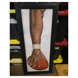 Football Hand Art by Kenneth Gatewood 29x14 in