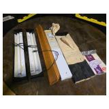 Lot: Fluorescent Fixtures, Cordless Shade, Covers