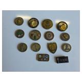 14 U.S. Military Challenge Coins, Badge