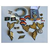 US Army Patches, Medals, Ribbons & Insignia Lot